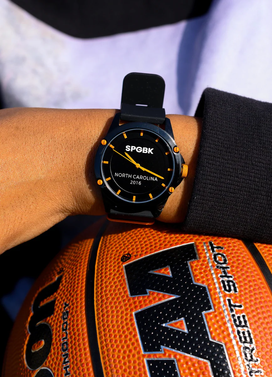 Unisex Basketball Edition, Black & Electric Orange - Image 3