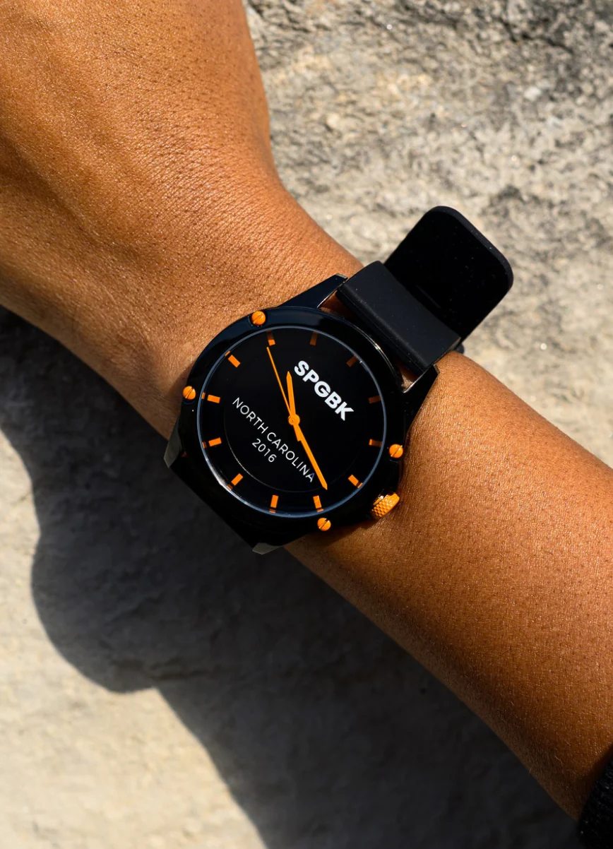 Unisex Basketball Edition, Black & Electric Orange - Image 6