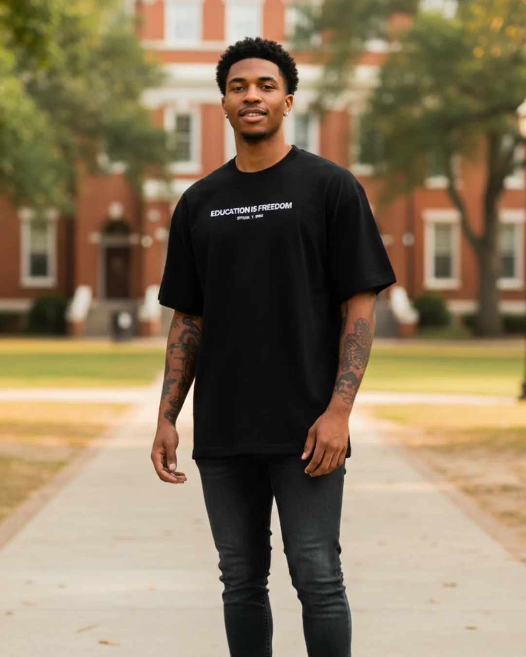 2026 Unisex Black History Month "Education is Freedom" Tee - SPGBK - Image 4