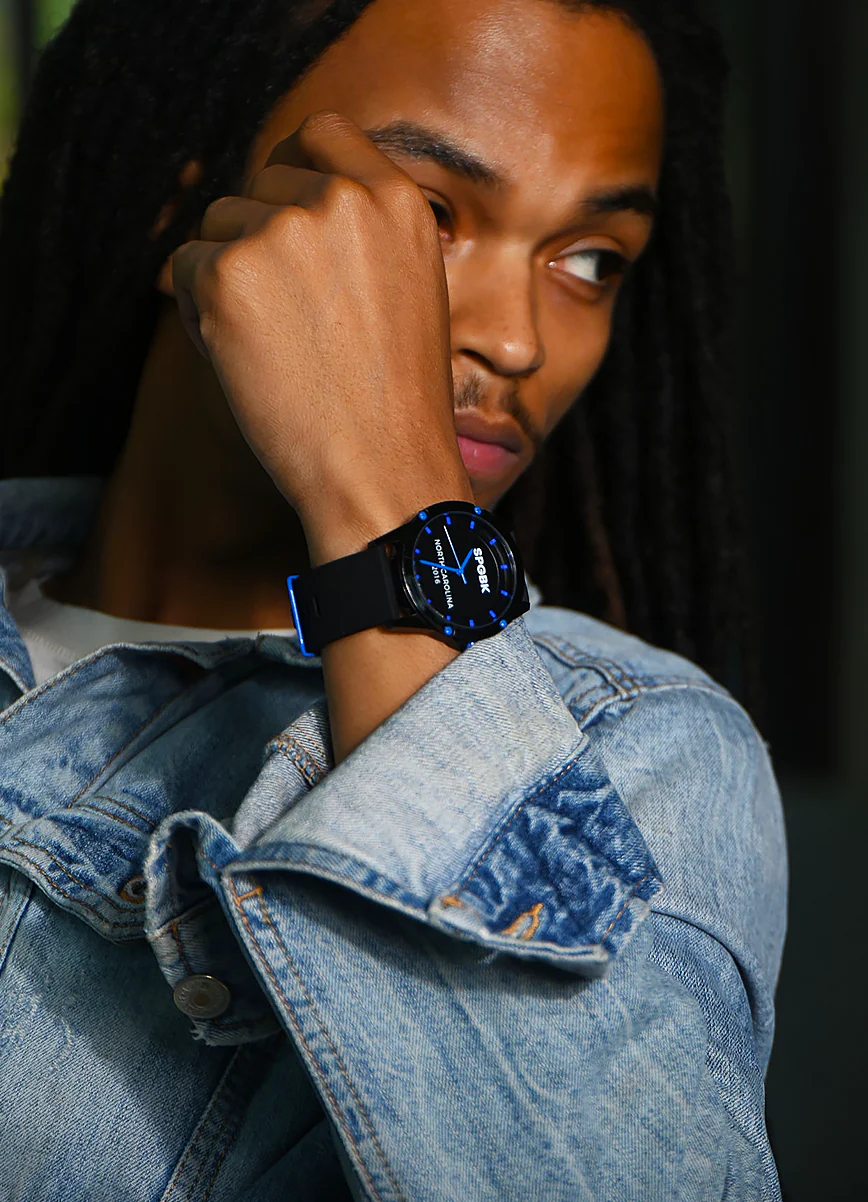 Blue Moon, Midnight & Electric Blue Watch, 44mm - Image 4