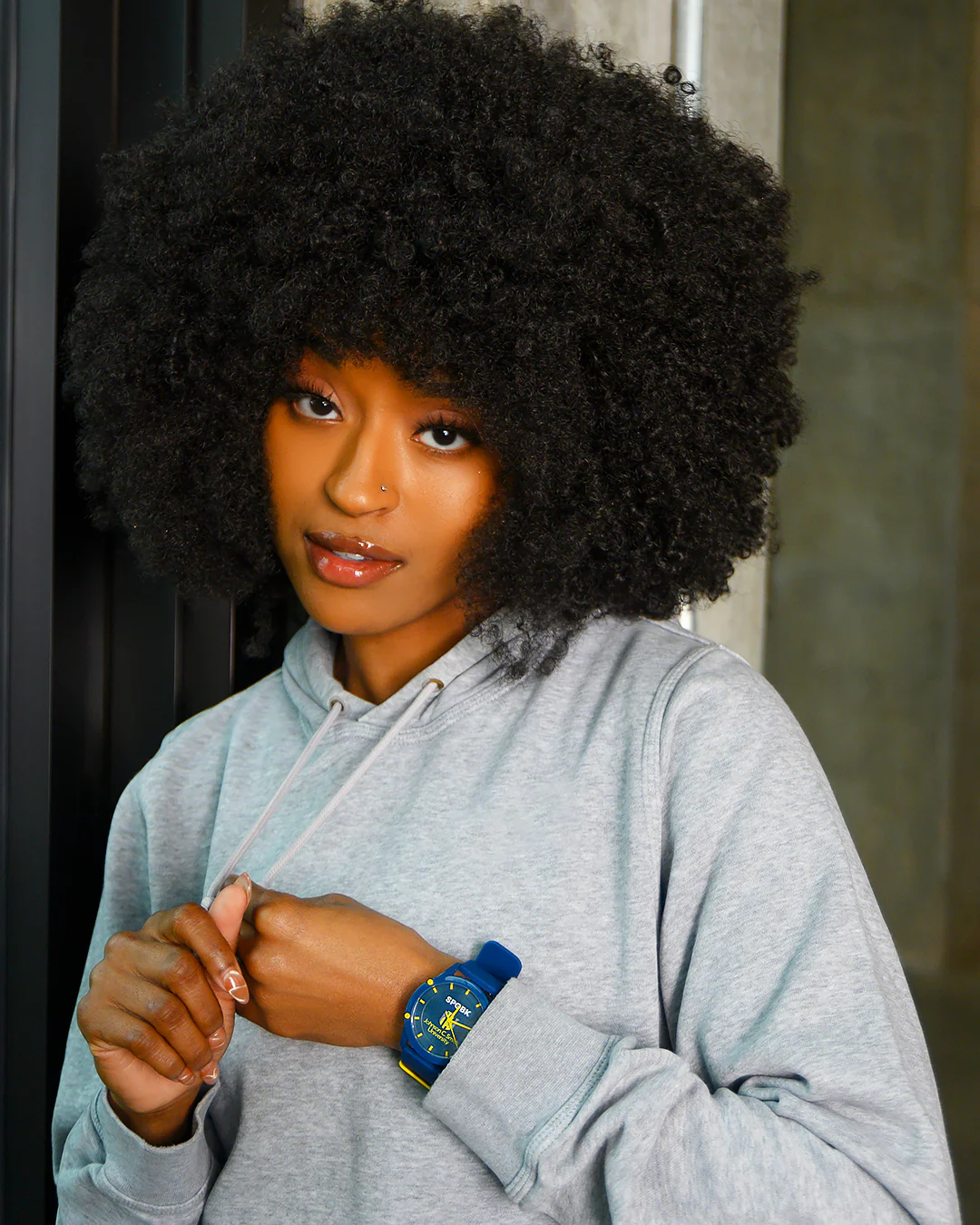 SPGBK x JCSU Stacked Logo Watch - Navy Blue - Image 3