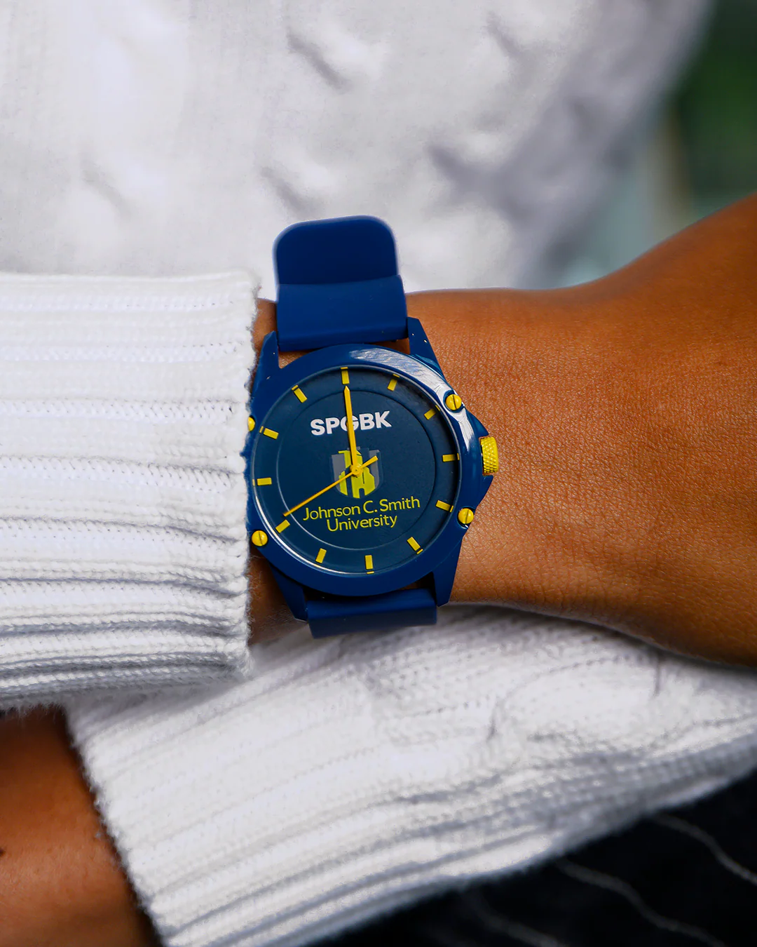 SPGBK x JCSU Stacked Logo Watch - Navy Blue - Image 5